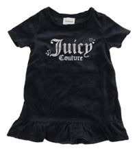 Antracitové plyšové šaty s nápisom Juicy Couture