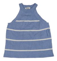 Modro-biely pruhovaný pletený crop top Primark