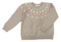 Béžový vlnený sveter so vzorom H&M