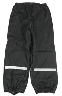 Černé nepromokavé zateplené kalhoty H&M