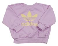 Lila mikina s logem Adidas