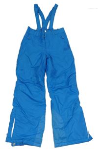 Modré šusťákové funkční oteplovačky s trakami Tchibo