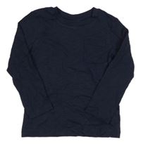 Tmavomodré tričko s vreckom Nutmeg