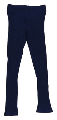 Tmavomodré žebrované legíny Matalan