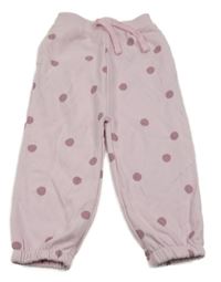 Světlerůžové puntíkaté tepláky dunnes