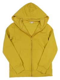 Okrová propínací mikina s kapucí H&M