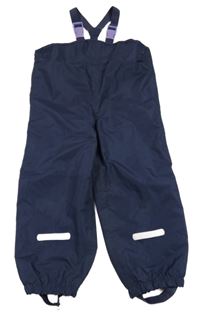 Tmavomodré šusťákové podšité kalhoty Impidimpi