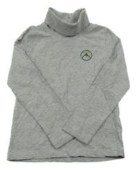 Sivé melírované tričko s rolákom Lupilu