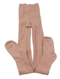 Starorůžové puntíkaté punčocháče Primark