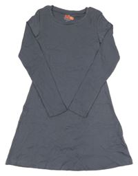 Tmavosivé bavlnené šaty H&M