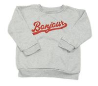 Svetlosivá melírovaná mikina s nápisom Primark