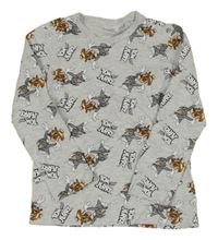 Sivé tričko s Tomem a Jerrym