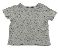 Sivé vzorované tričko Primark