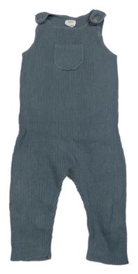 Šedomodré pletené laclové tepláky Mamas&Papas