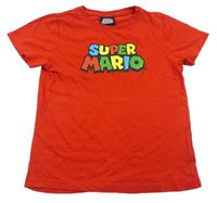 Červené tričko s nápisem Super Mario Primark