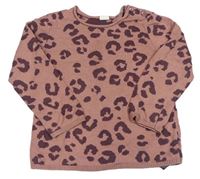 Starorůžovo-fialový sveter s leopardím vzorom H&M