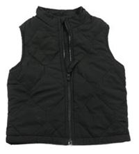 Čierna šušťáková prešívaná zateplená vesta F&F