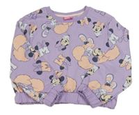 Lila crop mikina s Minnie 