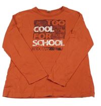 Tehlové tričko s nápismi S. Oliver