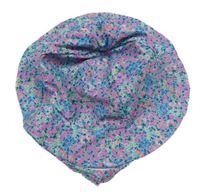 Nové - Světlemodro-fialový květovaný UV klobouk Dunnes 