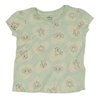 Mintovo-biele tričko so zvieratkami Disney