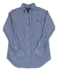 Modro-bílá kostkovaná košile Ralph Lauren