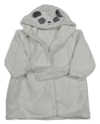 Biely froté župan s kapucí - Panda M&S