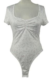 Dámske biele kvietkovane body Shein