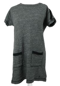 Dámske tmavomodré melírované teplákové šaty s vreckami Jack Wills