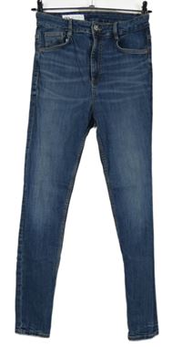 Dámské modré skinny rifle Zara 