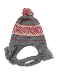 Dámska sivo-ružovo-biela vzorovaná čapica Dorothy Perkins