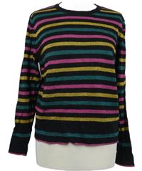 Dámský černo-barevný pruhovaný lehký svetr TU 