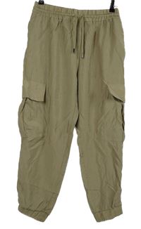 Nové - Dámske béžové cargo nohavice s vreckami Zara