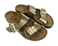Dámské zlaté kožené pantofle Birkenstock vel. 36