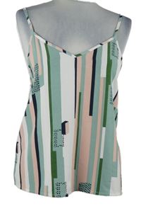 Dámsky farebně pruhovaný top Shein