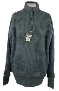 Nové - Pánsky sivý zateplený sveter Toptex