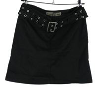 Dámska čierna sukňa s opaskom Vero Moda