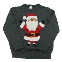 Sivý sveter so Santa Clausem C&A