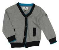 Sivo-čierny pruhovaný prepínaci sveter st. George