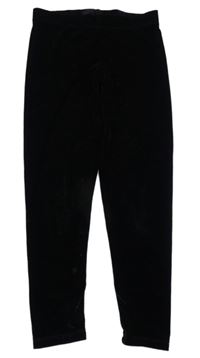 Čierne trblietavé zamatové legíny Tu