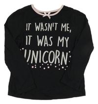 Čierne pyžamové tričko s nápisom George