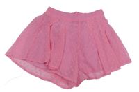 Ružové tylové kraťasy s 3D bodky Shein