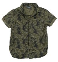 Kaki-čierne košeľa Primark