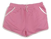 Ružovo-biele tpelákové kraťasy Primark