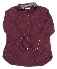 Vínová košeľa s hviezdami H&M