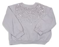 Lila mikina s flitrami H&M