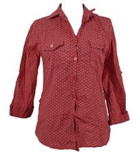 Dámska ružová blúzka s kvetinovým vzorom