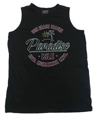 Černé tílko s nápisem Primark