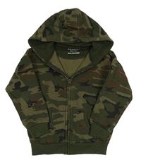 Khaki army prepínaci mikina s kapucňou Primark