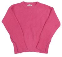 Růžový chlupatý svetr Primark